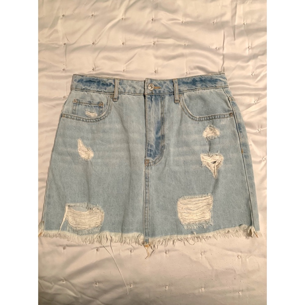 Light Wash Denim Skirt